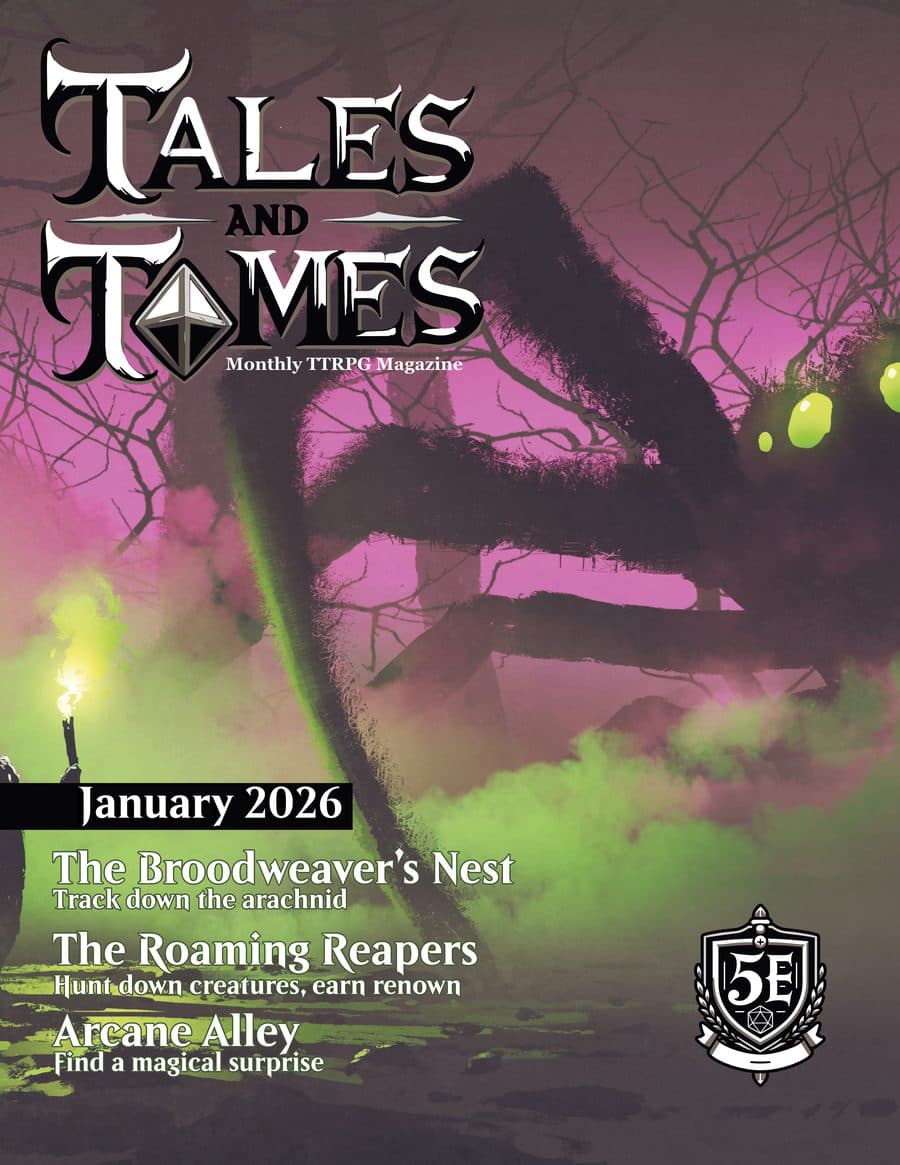 Tales and Tomes Issue 3 cover: The Broodweaver's Nest