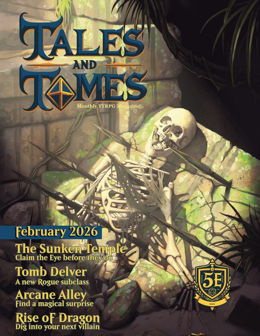 Tales and Tomes Issue 4 cover: The Sunken Temple