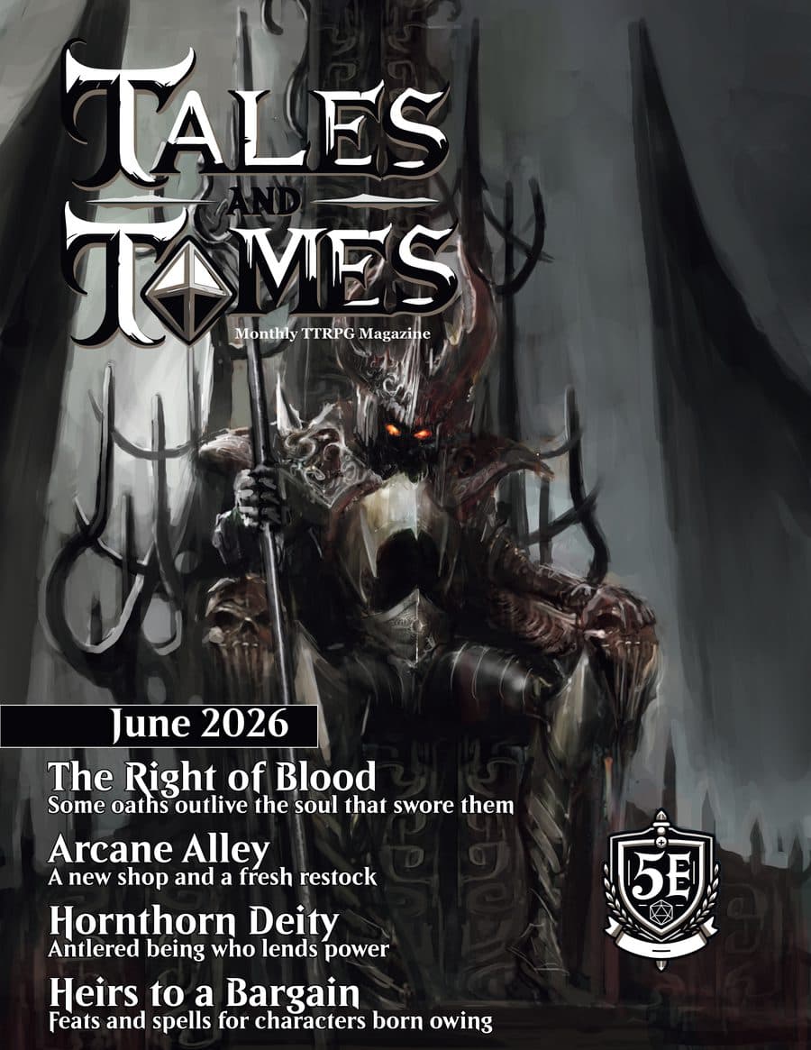 Tales and Tomes Issue 8 cover: The Right of Blood