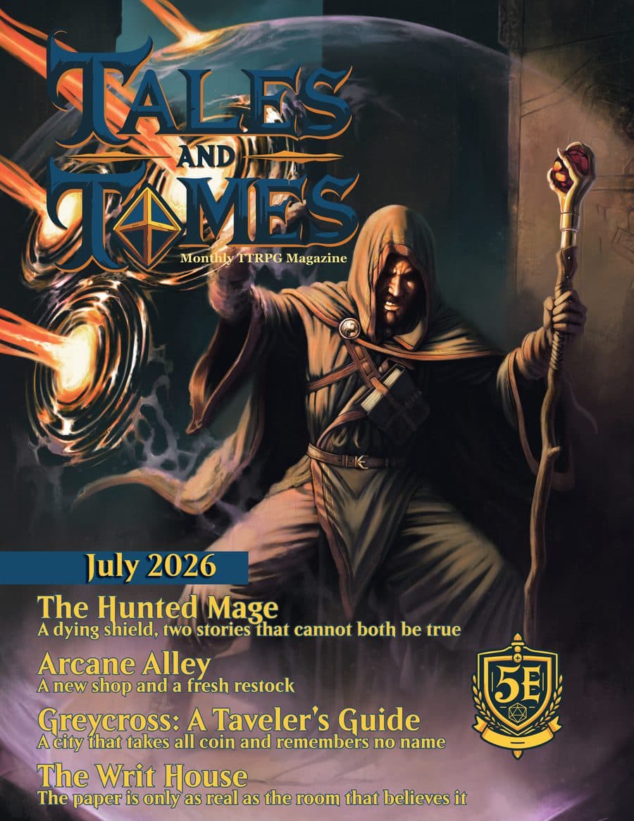 Tales and Tomes Issue 9 cover: The Hunted Mage